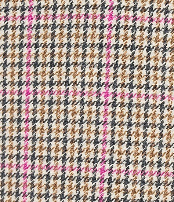 Investments Petite Size Houndstooth PARK AVE fit Elite Stretch Pull-On Wide Leg Crop Pants Product Image