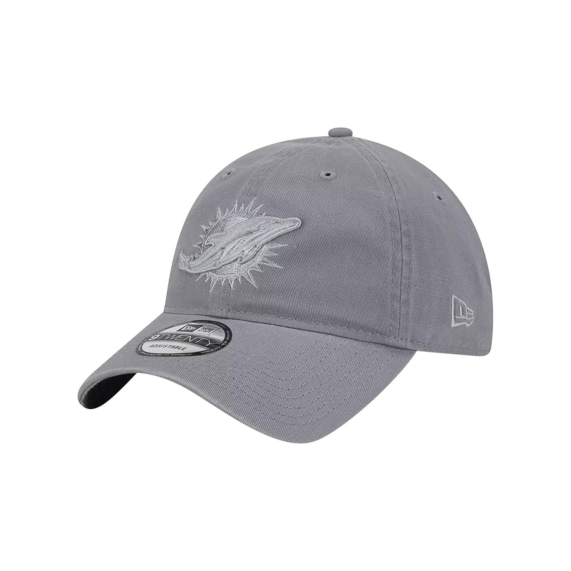 Men's New Era Gray Miami Dolphins Color Pack 9TWENTY Adjustable Hat, Grey Product Image