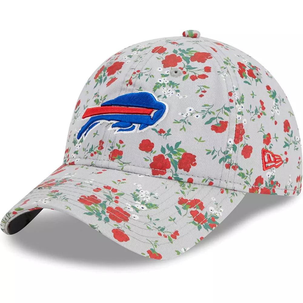 Women's New Era Gray Buffalo Bills Bouquet 9TWENTY Adjustable Hat, Grey Product Image