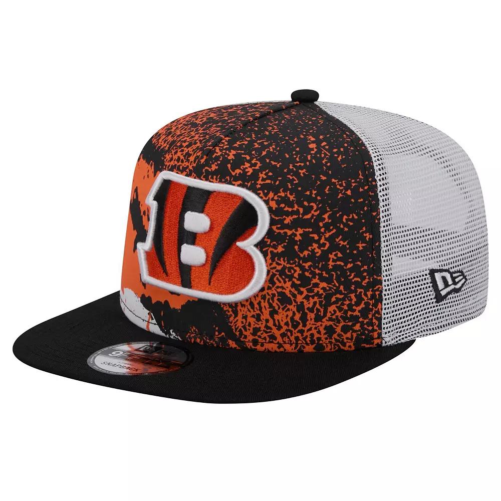 Men's New Era  Black Cincinnati Bengals Court Sport 9FIFTY Snapback Hat Product Image