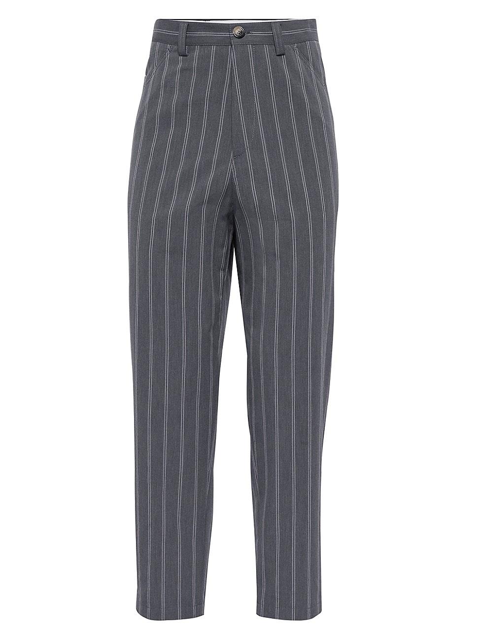 Mens Cotton Double Stripe Leisure Fit Trousers Product Image