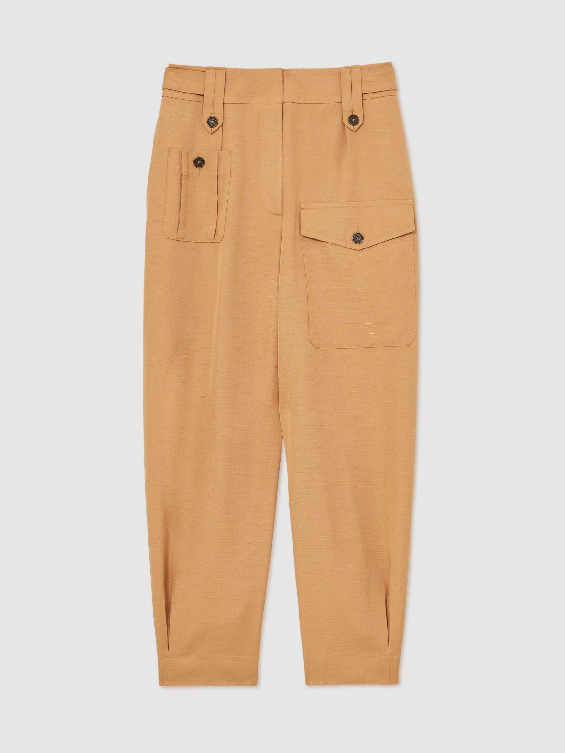 Atelier Tapered Cargo Trousers in Tan Product Image