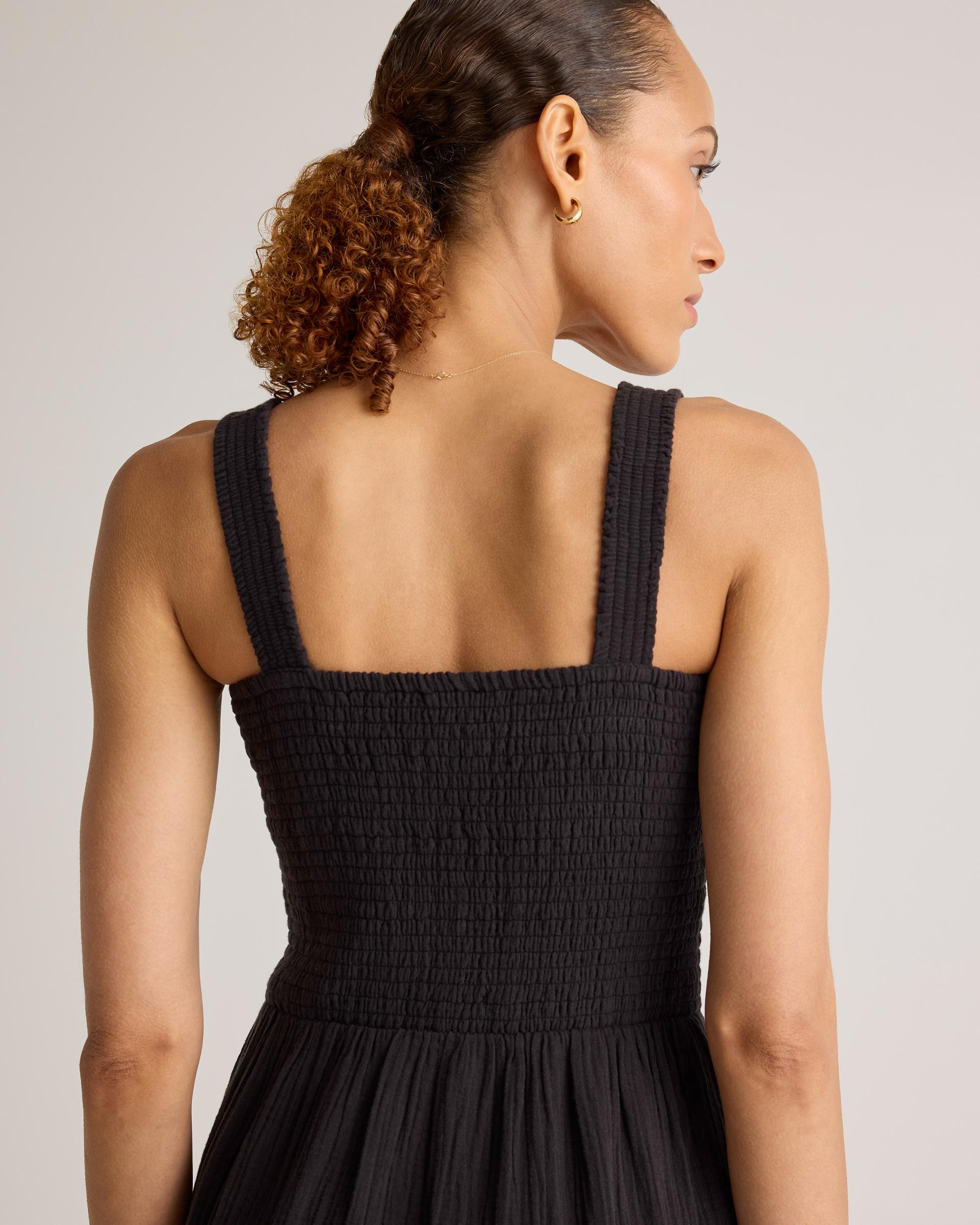 Quince | Women's Gauze Smocked Sleeveless Maxi Dress Organic Cotton Product Image