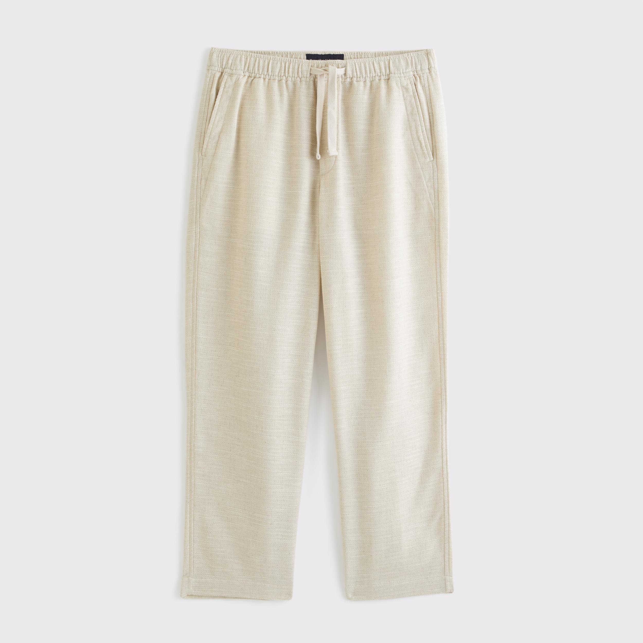 Baggy Cotton Texture Pull-On Pant Product Image