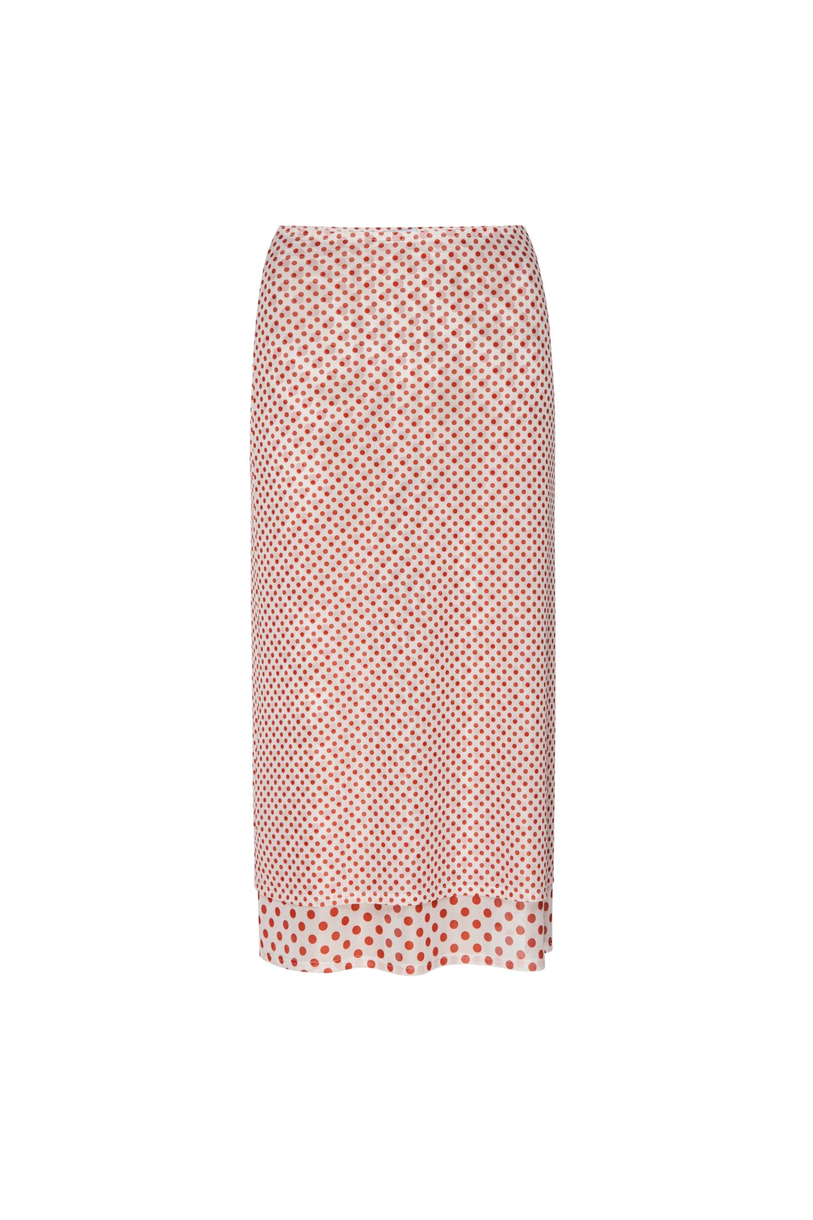 MARIA SKIRT - WHITE POLKA DOT Product Image