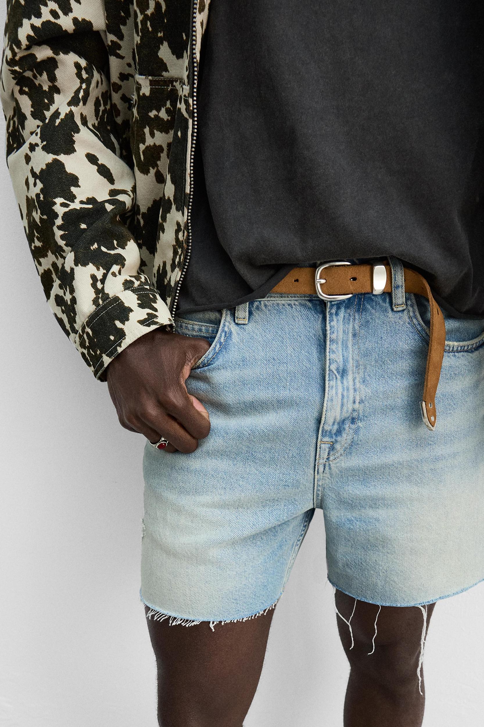 DENIM MINI SHORTS Product Image