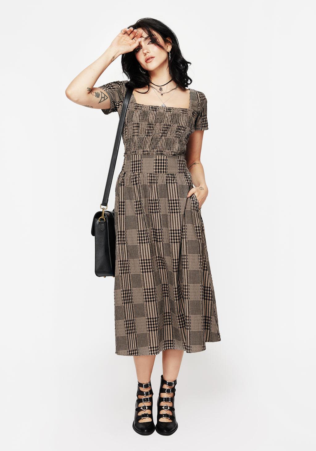 Mabel Check Midi Skirt Product Image