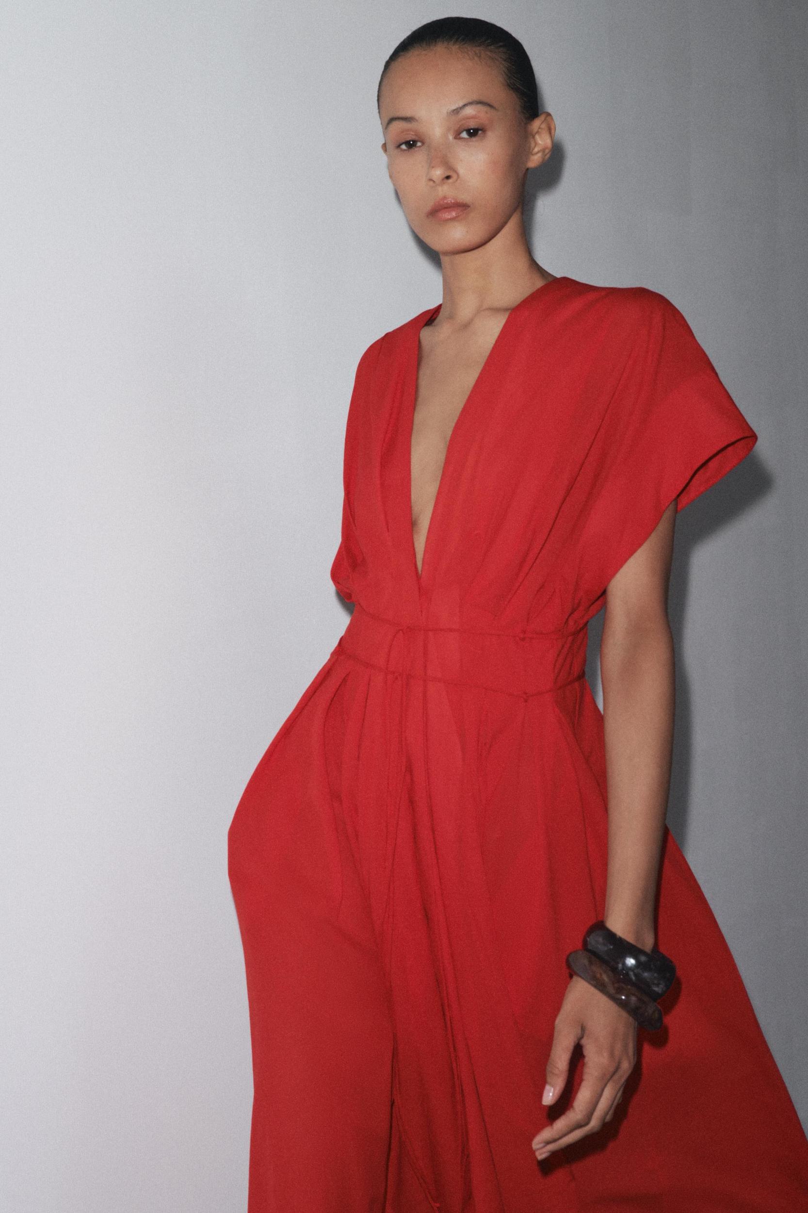 ZW COLLECTION PLEATED MIDI DRESS Product Image