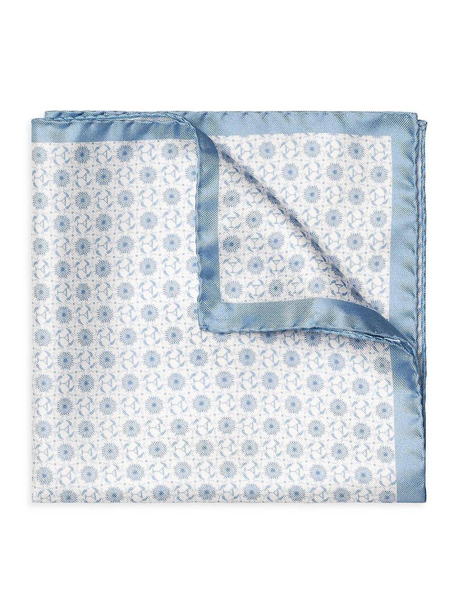 Mens Geometric Silk Pocket Square Product Image