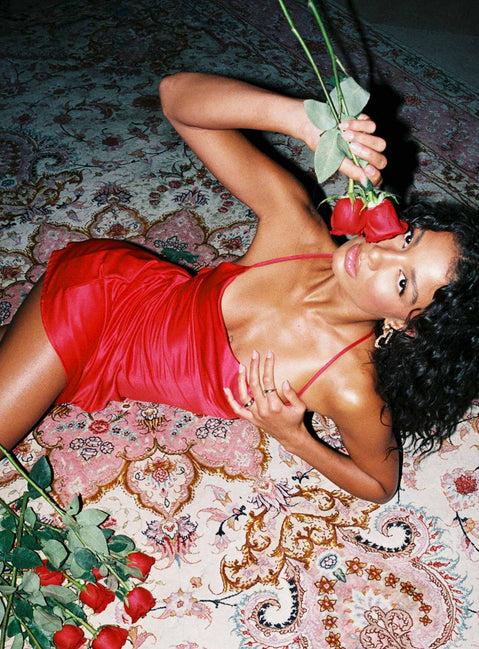 Celena Mini Dress Red Product Image