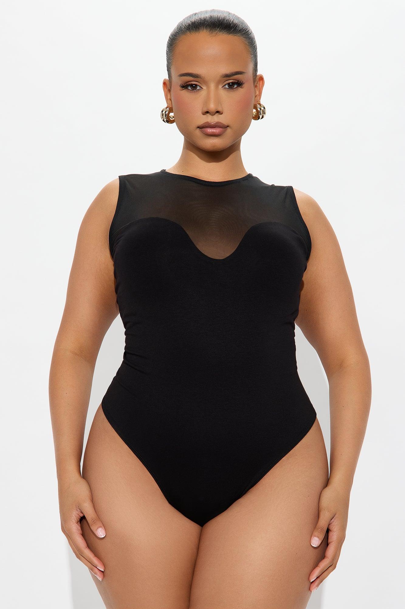 Nadine Mesh Bodysuit - Black Female Product Image