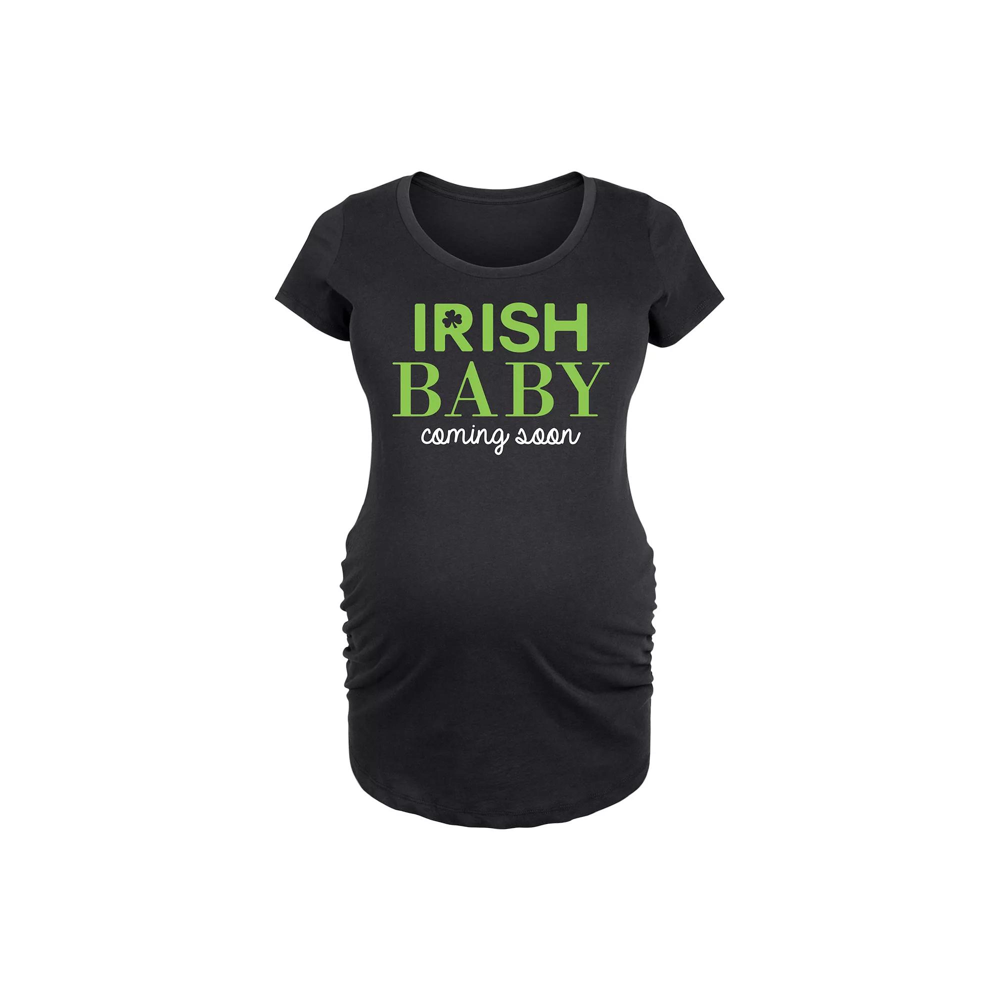 Maternity Irish Baby Coming Graphic Tee, Women's,  Product Image