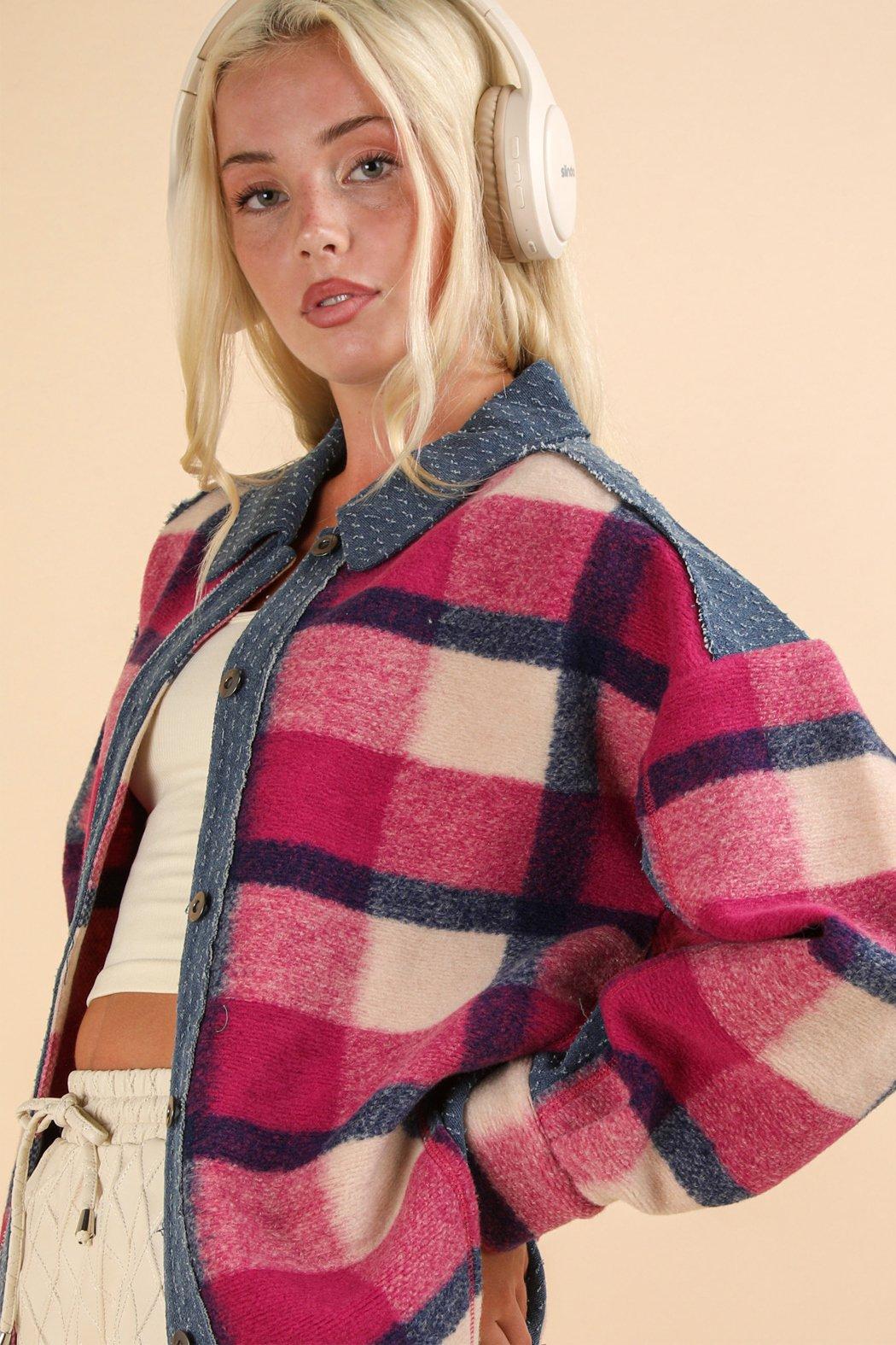 Jackson Denim And Plaid Shacket Product Image