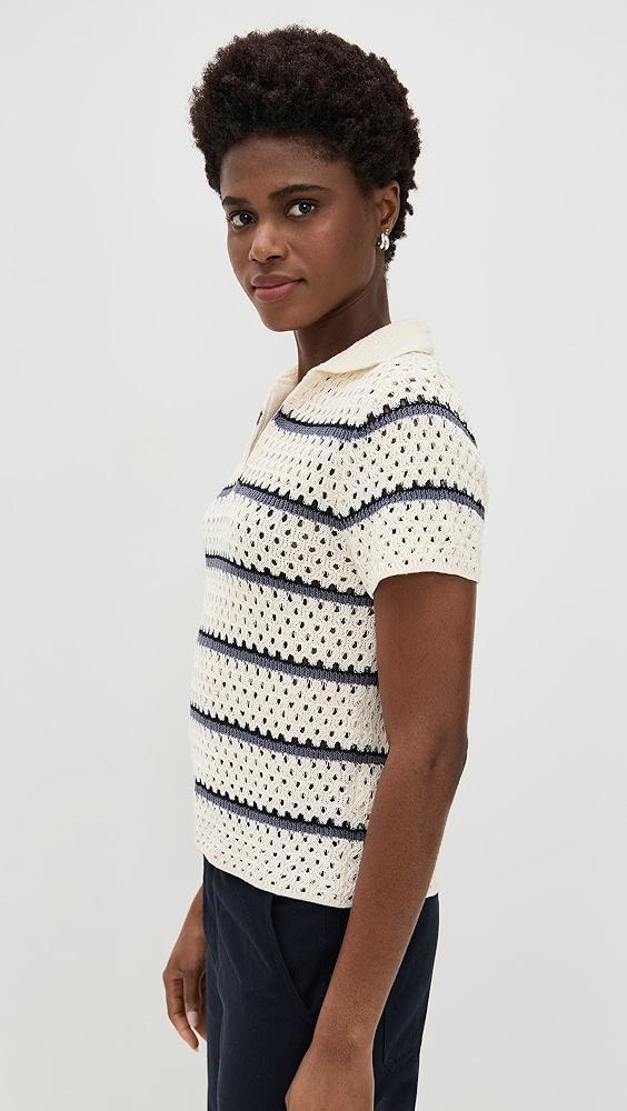 Vince Macrame Stripe Henley Tee | Shopbop Product Image