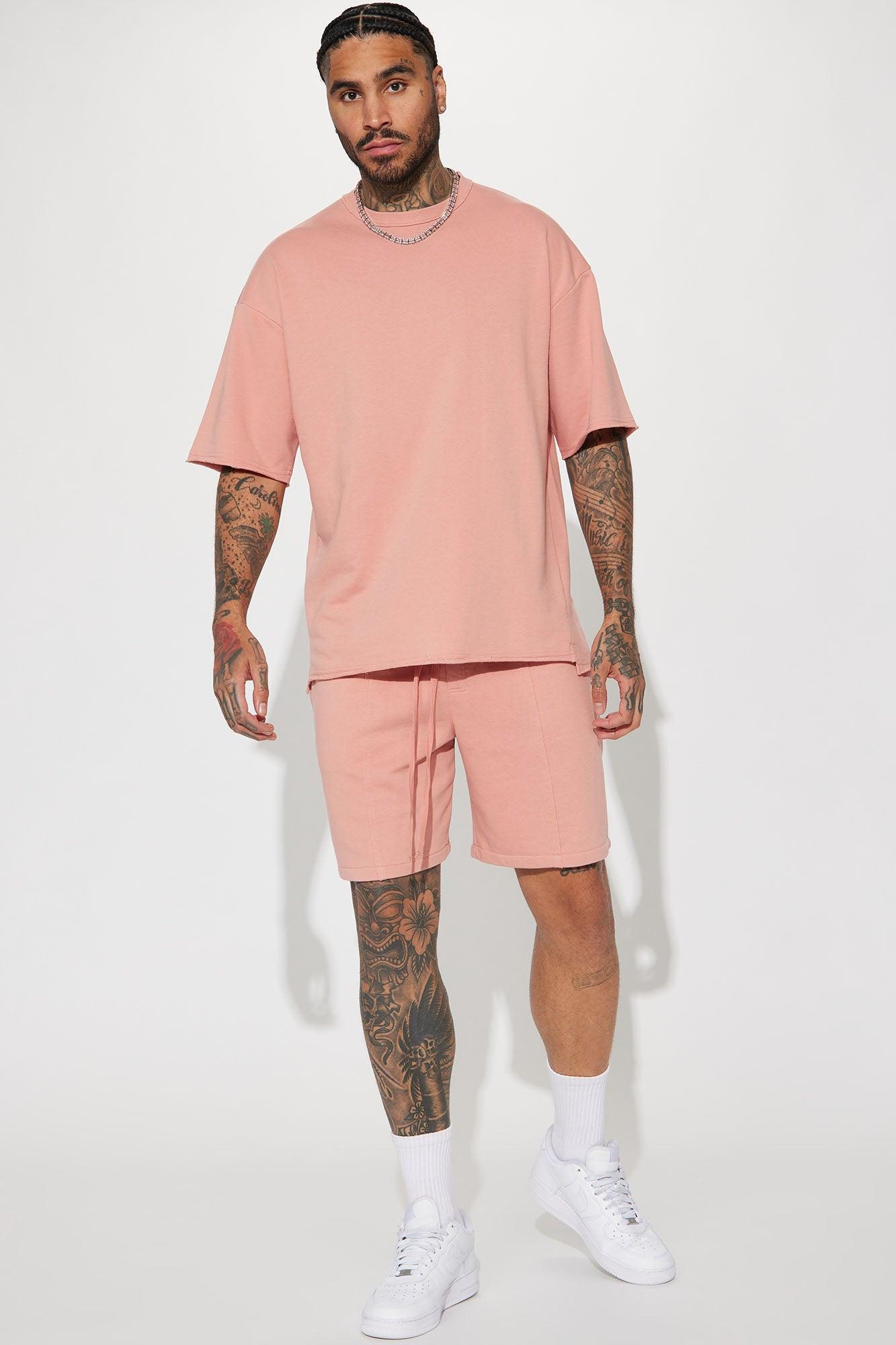 I Like How It Looks Terry Shorts - Mauve Product Image