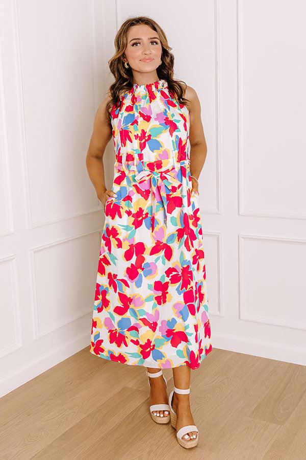 Sunny Disposition Floral Midi Dress Product Image