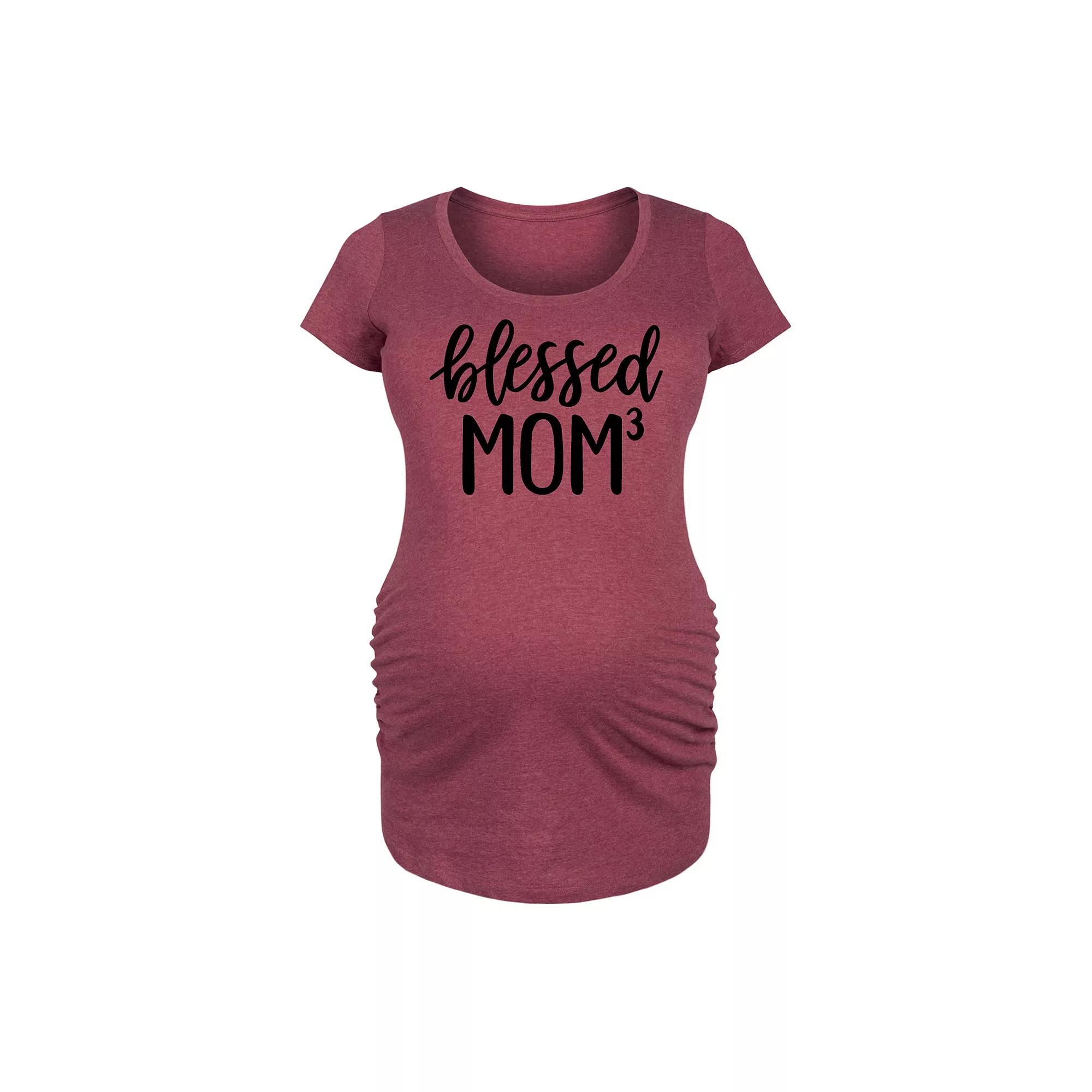 Maternity Blessed Mom Cubed Graphic Tee, Women's,  Product Image