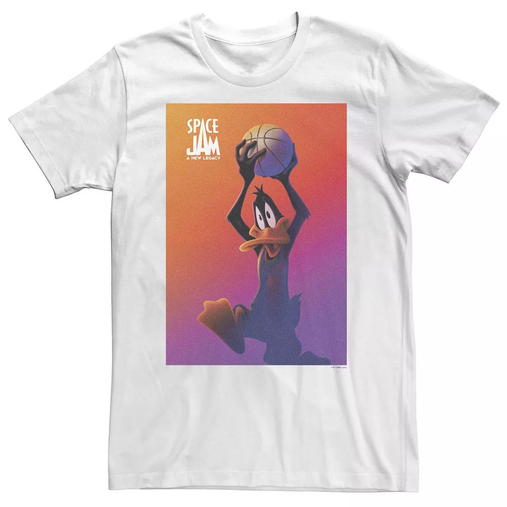 Big & Tall Space Jam: A New Legacy Daffy Duck With Basketball Poster Tee, Men's,  Product Image