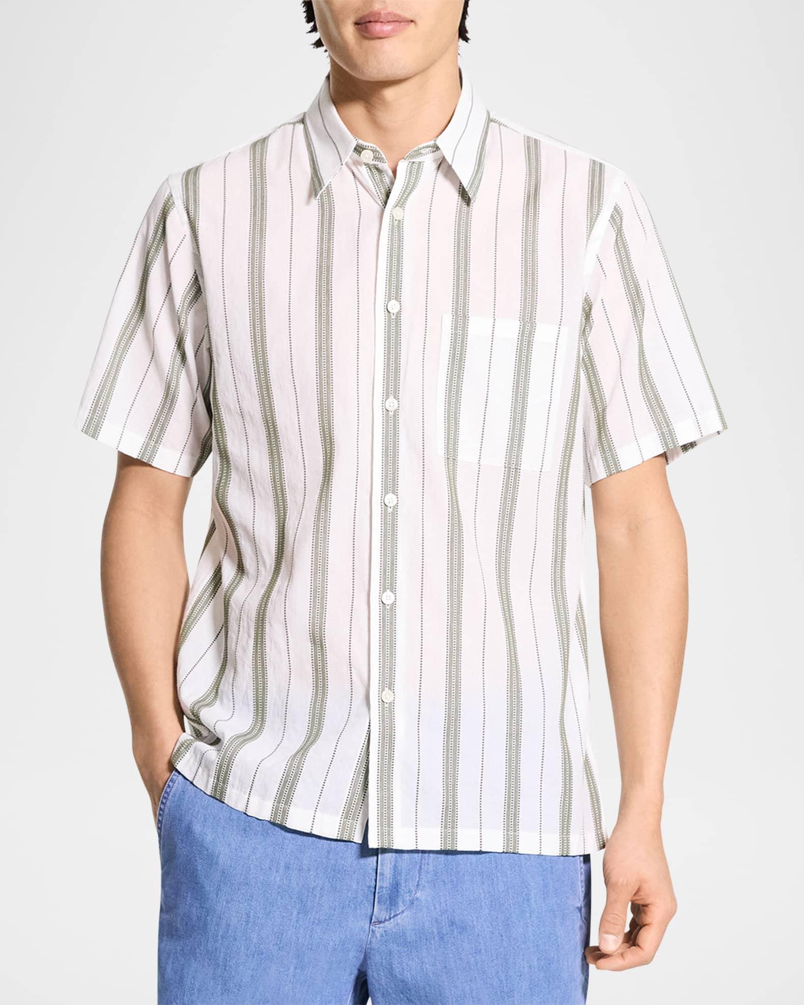 Men's Summer Dobby Stripe Short-Sleeve Shirt Product Image