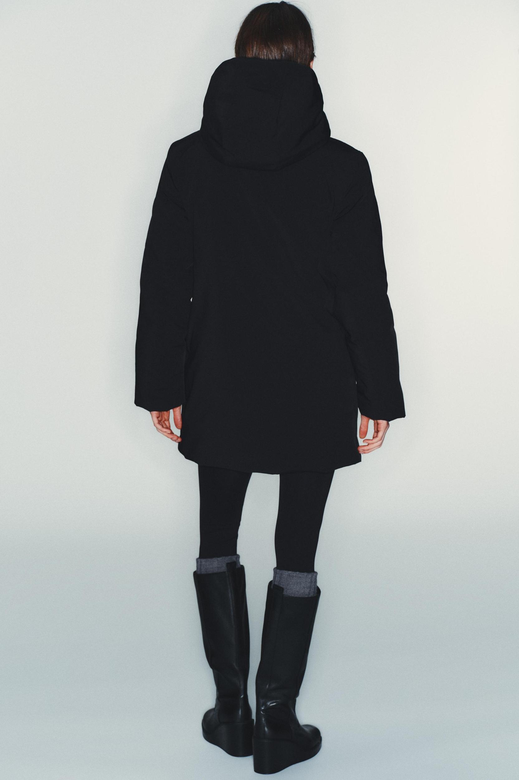 WATER REPELLENT WINDPROOF PUFFER JACKET WITH HOODIE Product Image