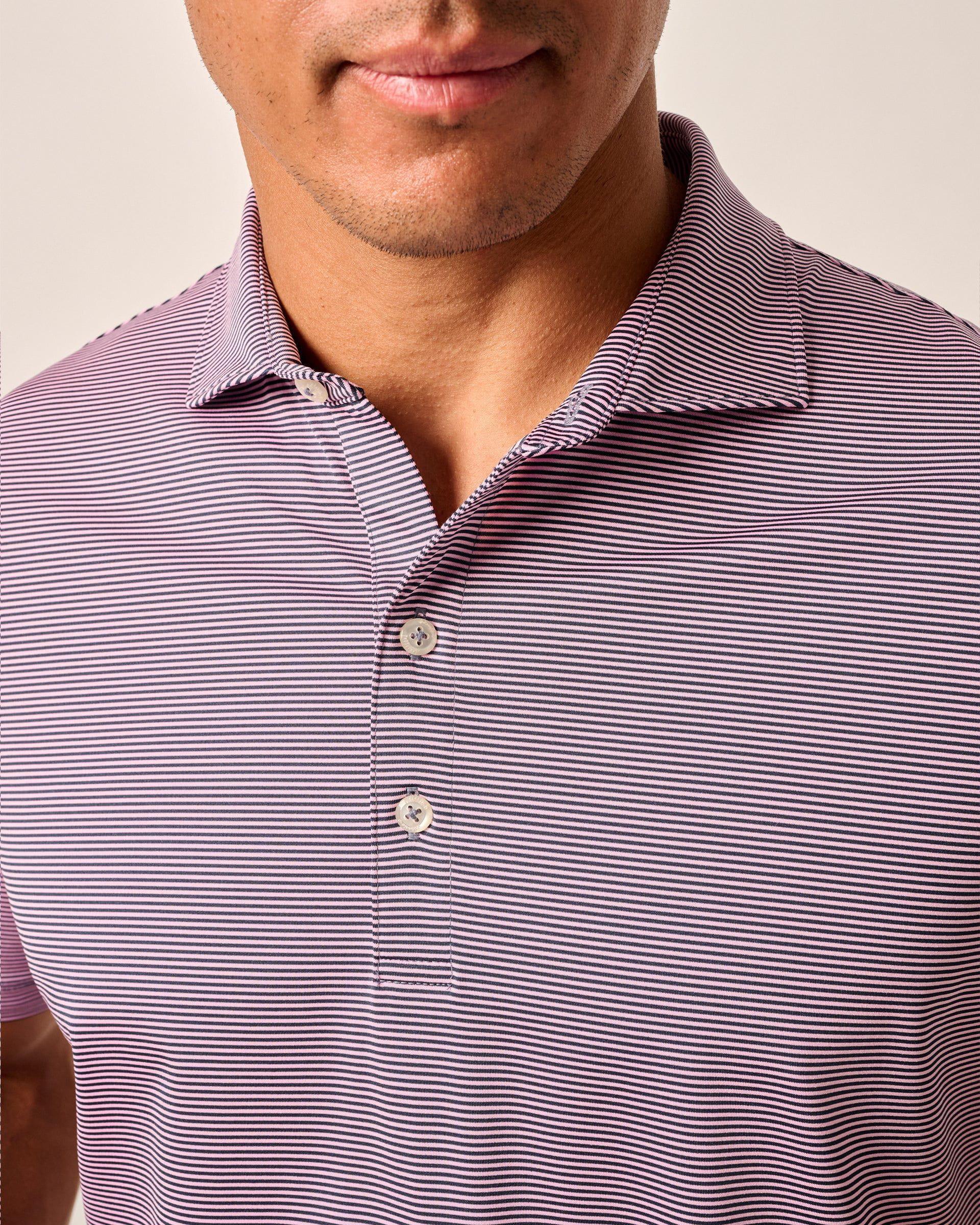 PerryGolf Performance Jersey Polo - Lyndonn Stripe Product Image