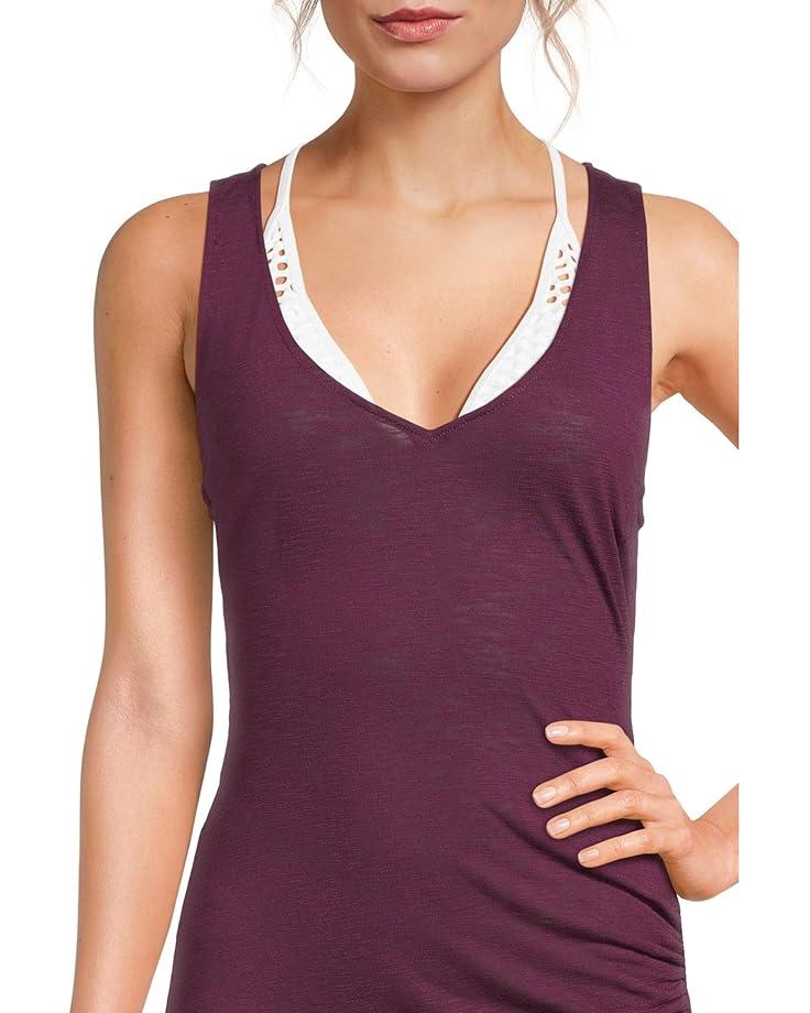 Women's BECCA Breezy Basics V Neck Sleeveless Dress Cover-Up Product Image