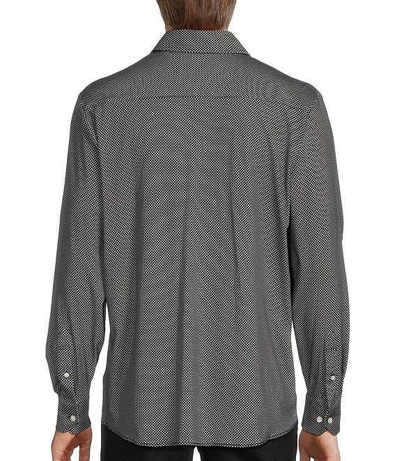 Hart Schaffner Marx State Street Essentials Albini 4FLEX Long Sleeve Mini Floral Coat Front Shirt Product Image