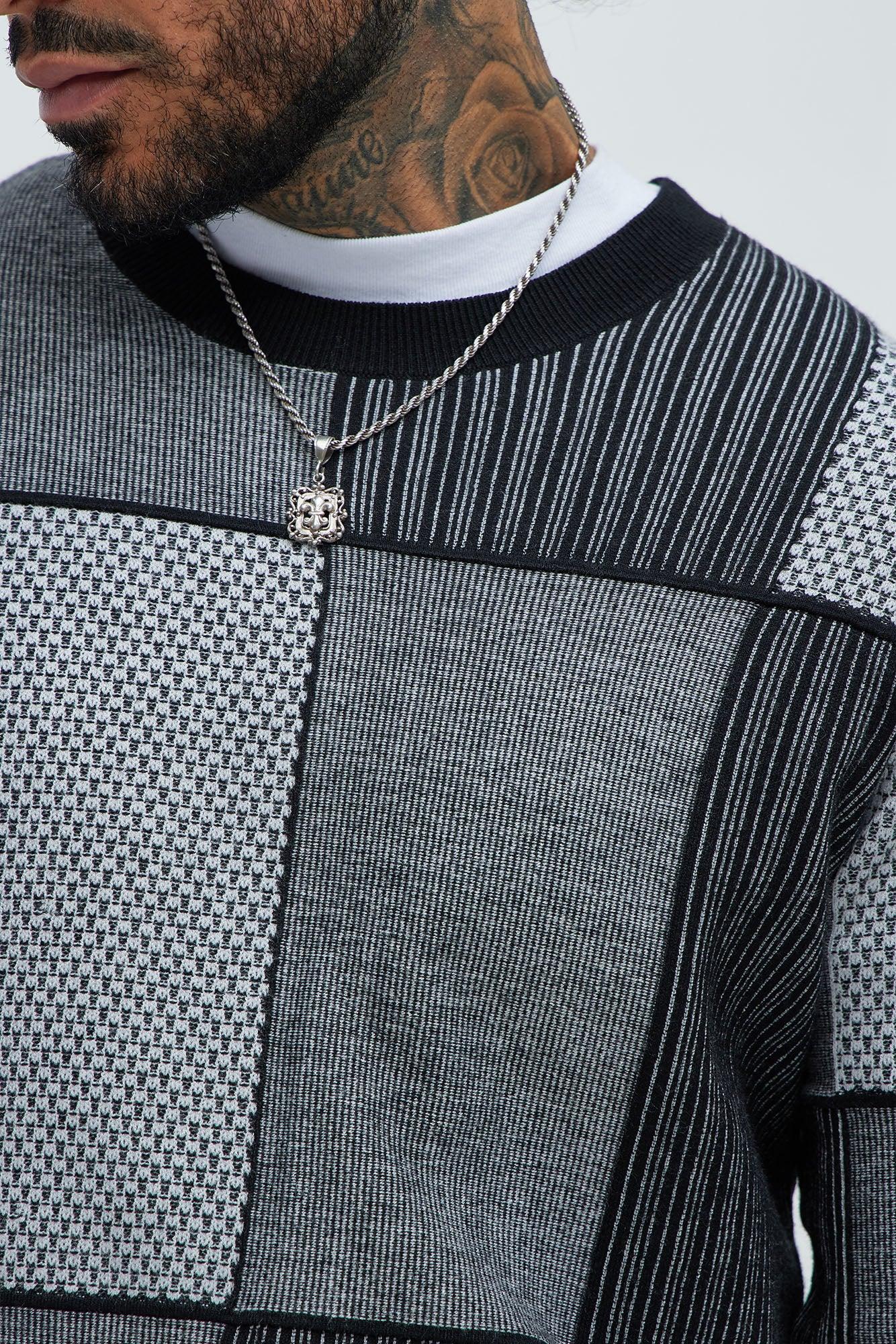 Better And Better Crewneck Sweater - Black/combo Male Product Image