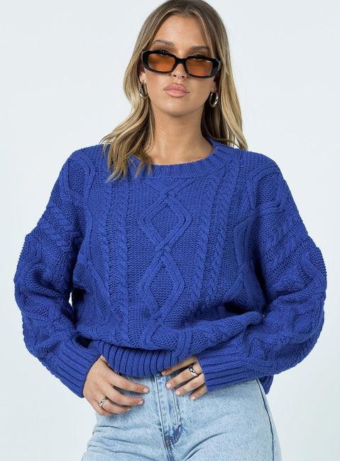 Anaya Oversized Sweater Monday Blues Product Image