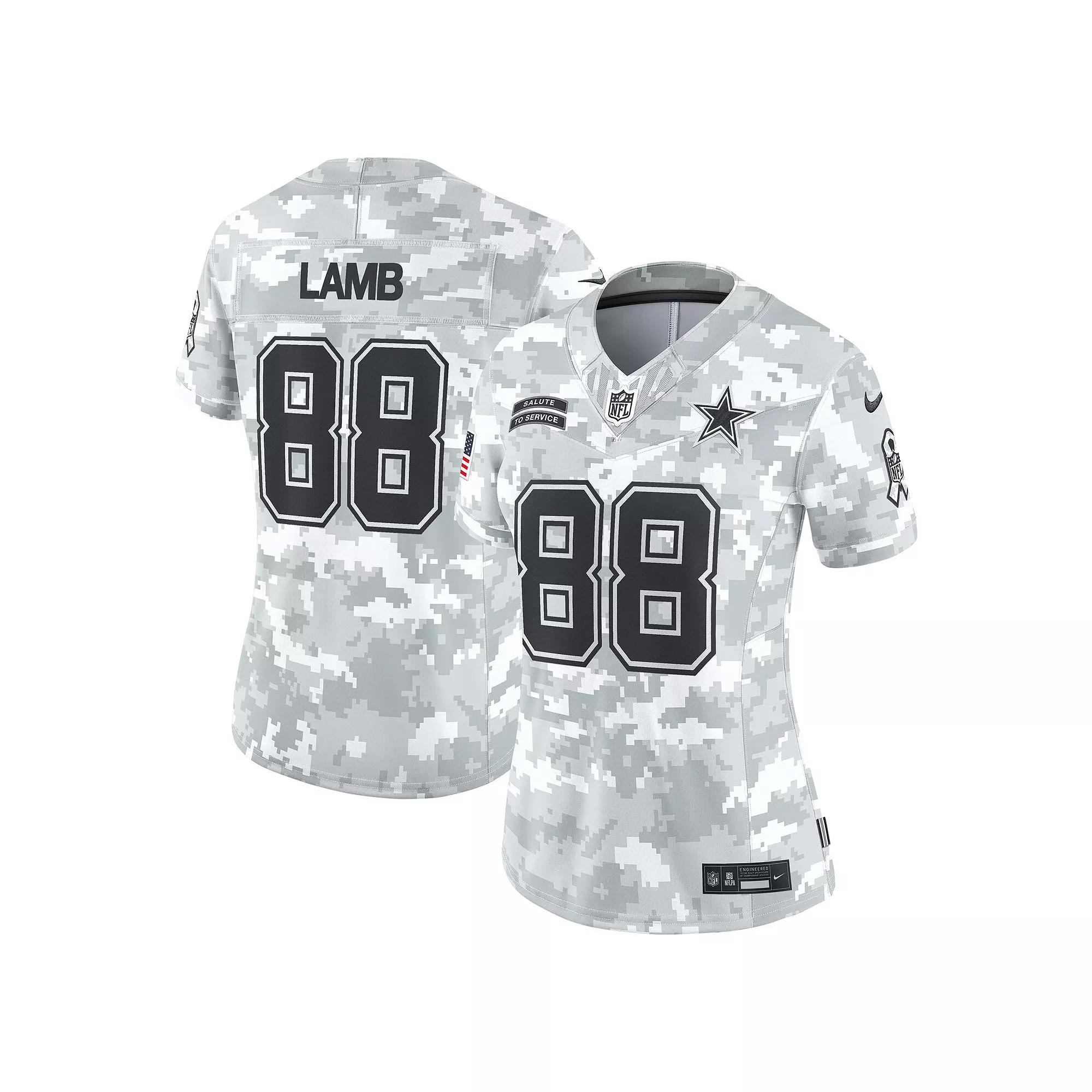 Women's Nike CeeDee Lamb Arctic Camo Dallas Cowboys 2024 Salute to Service Limited Jersey, Size: XL, Team Product Image