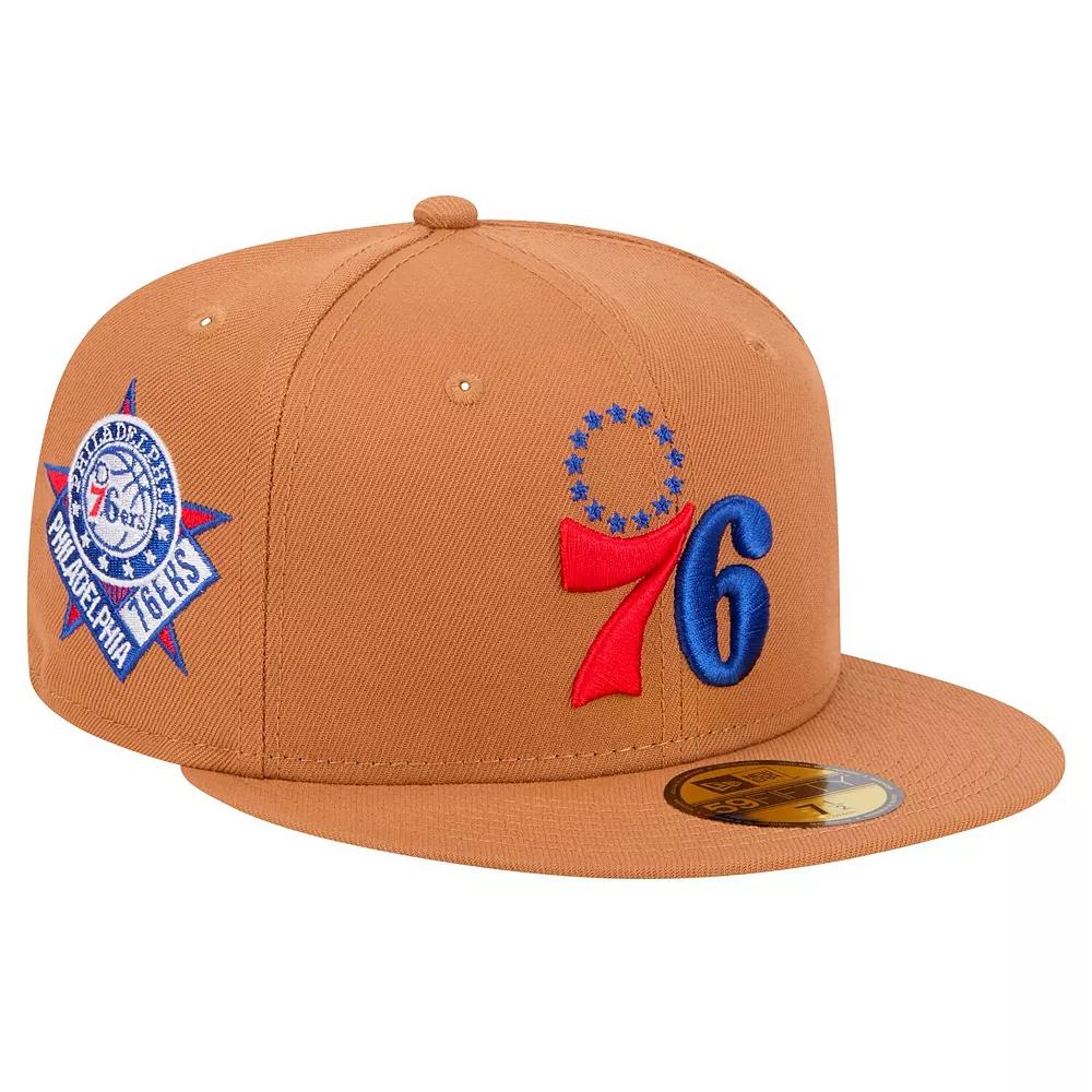 Men's New Era Tan Philadelphia 76ers Color Pack 59FIFTY Fitted Hat, Size: 7 7/8, 76r Team Product Image