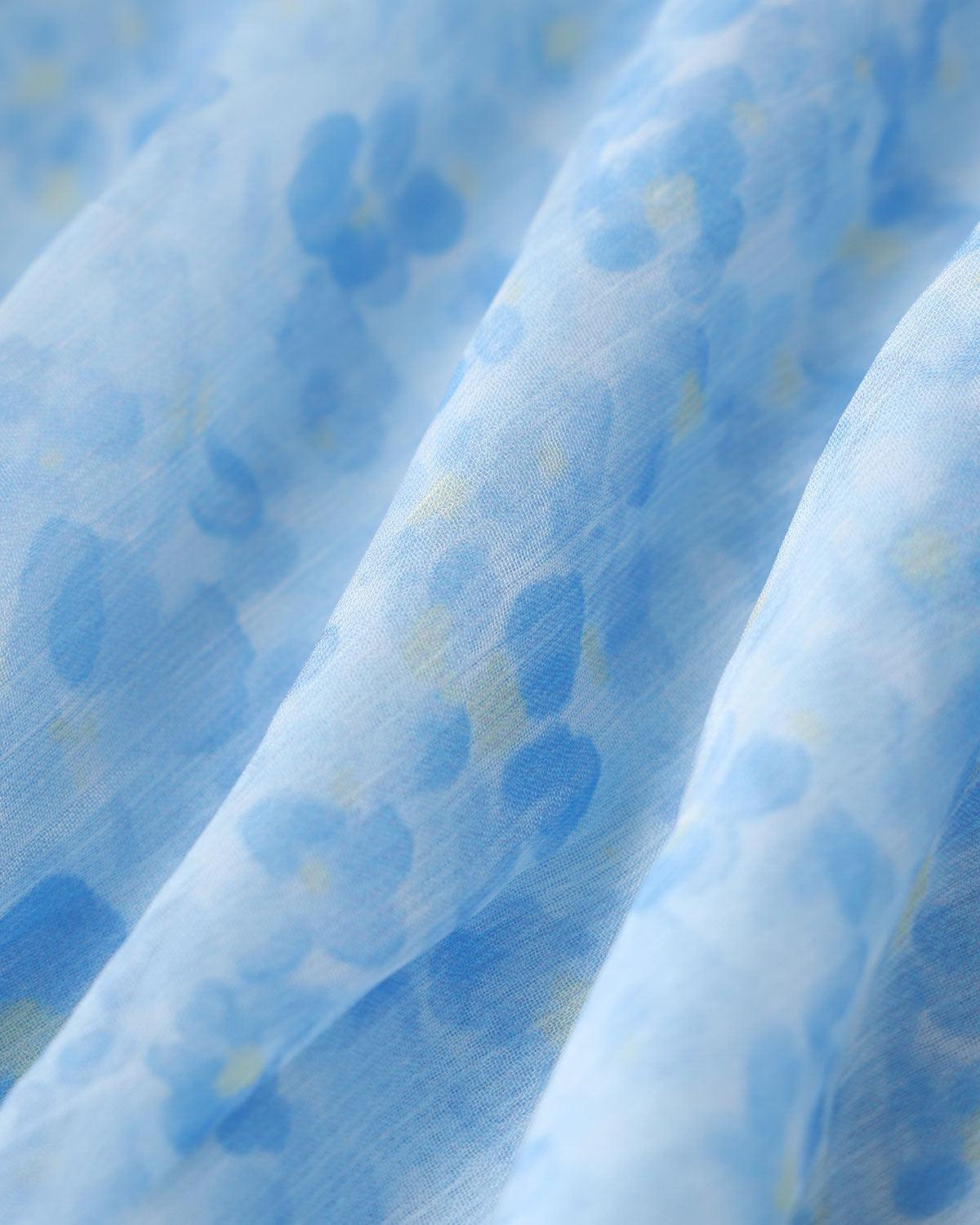 Blue Sweetheart Neck Tiered Midi Dress Product Image