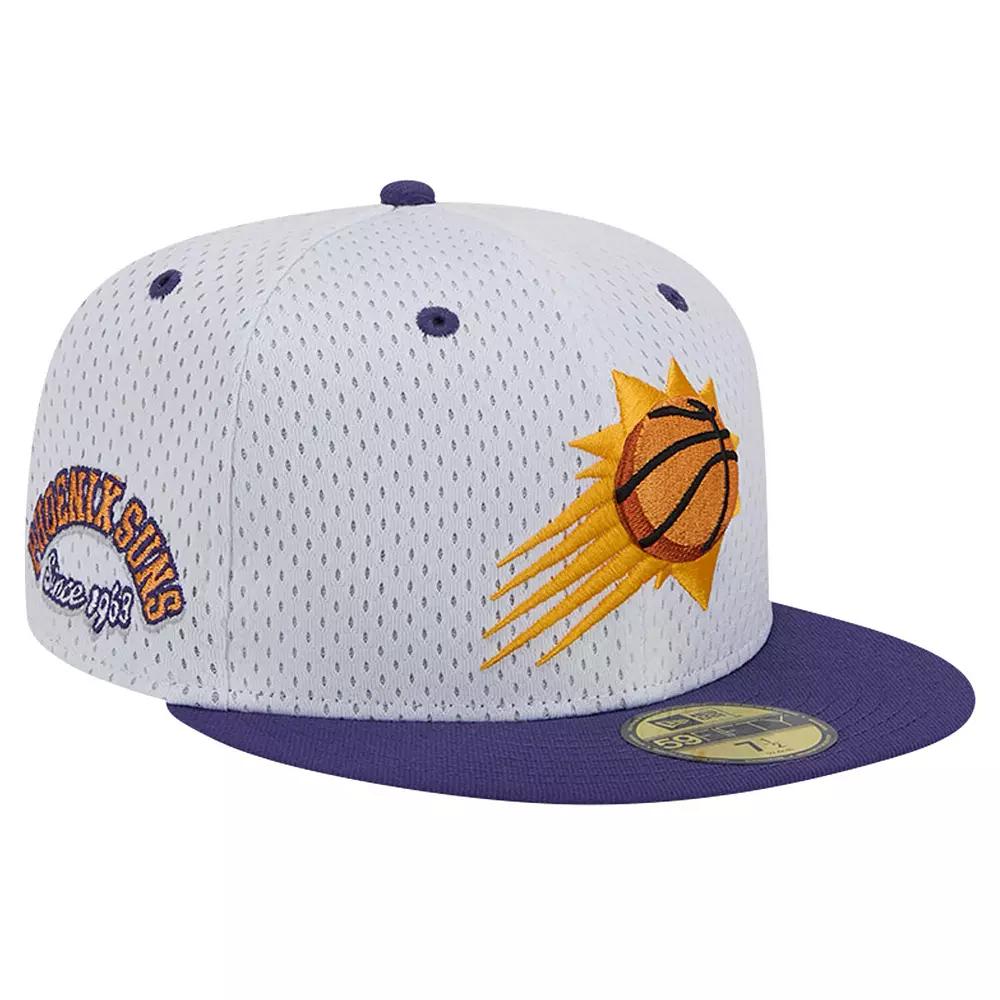 Men's New Era White/Purple Phoenix Suns Throwback 2Tone 59FIFTY Fitted Hat,  Product Image