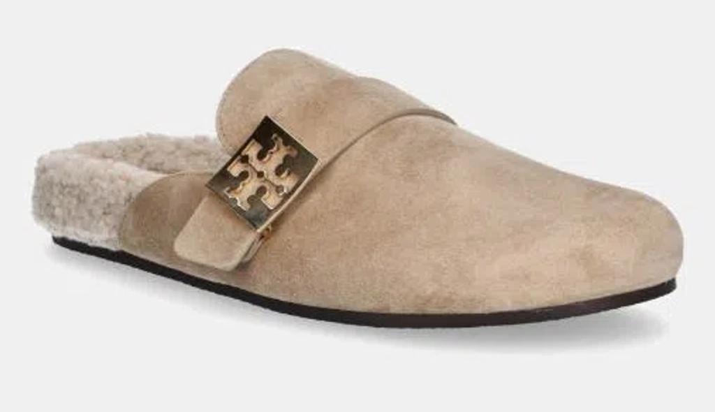 TORY BURCH Mules Mellow In Shearling Color Taupe In Brown Product Image