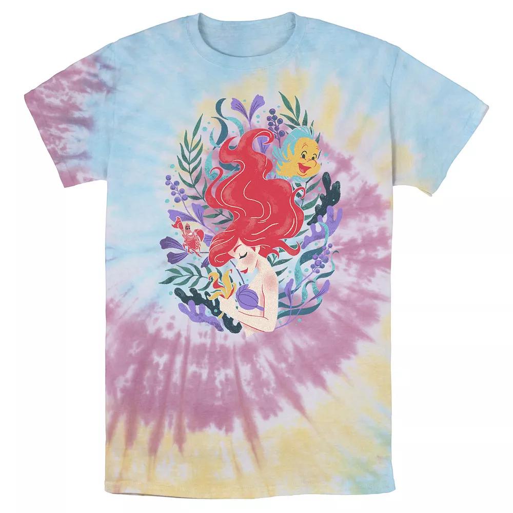 Disney's The Little Mermaid Ariel Flounder And Sebastian Men's Bomabrd Wash Tee,  Product Image