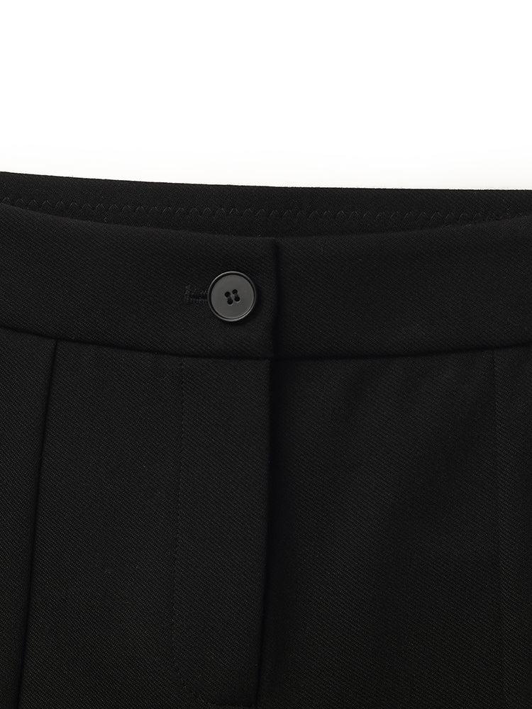 Mid-Rise Slit Micro-Flared Women Pants Product Image