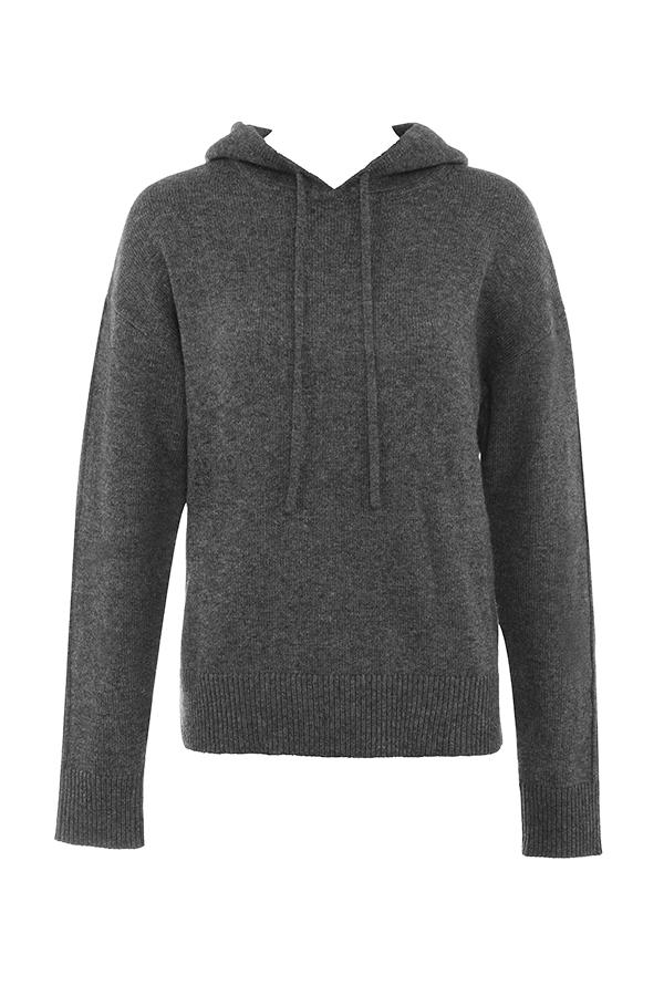 Jionni  charcoal cashmere blend hoodie - sale Product Image