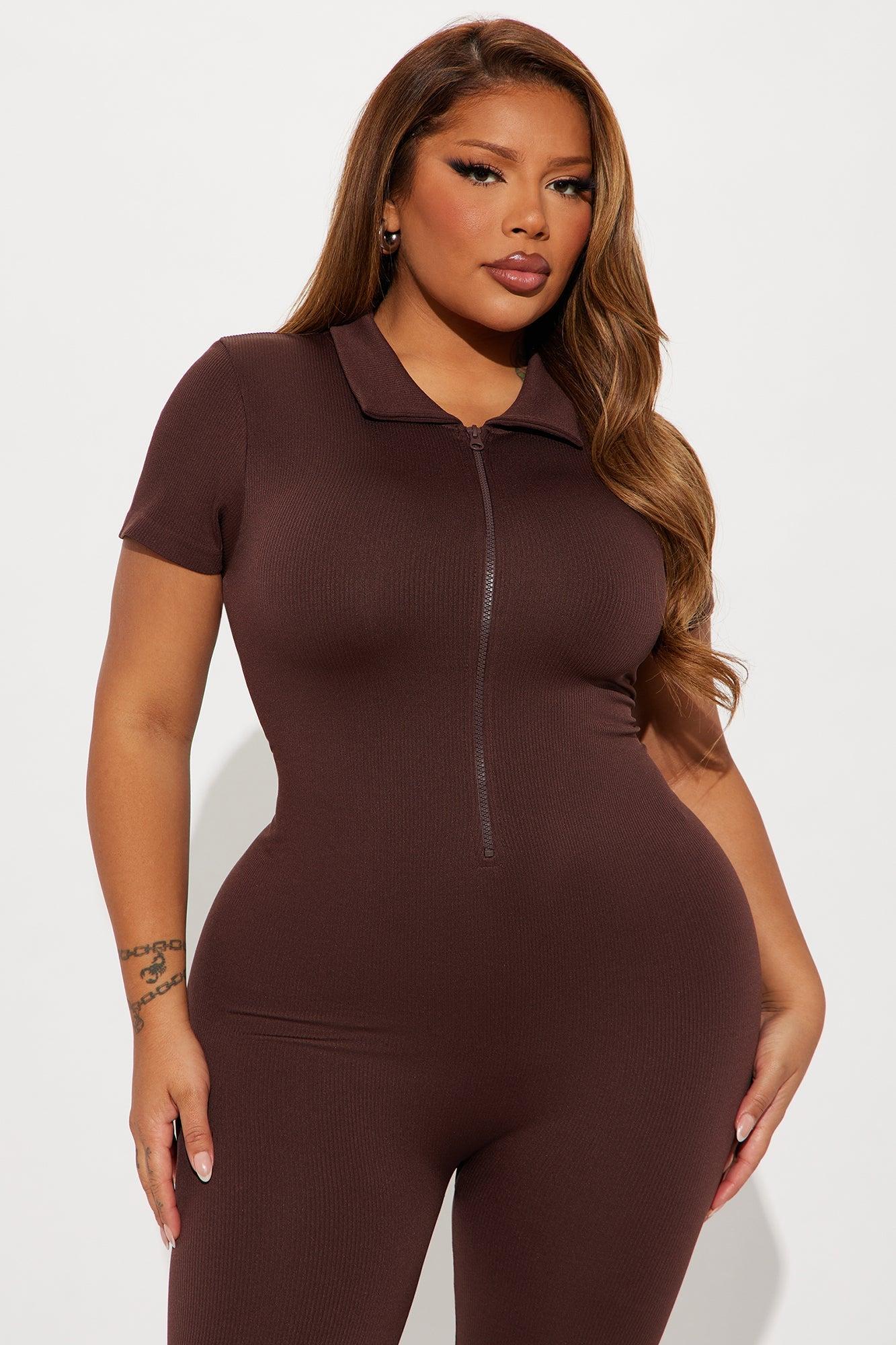 McKay Seamless Jumpsuit - Chocolate Product Image