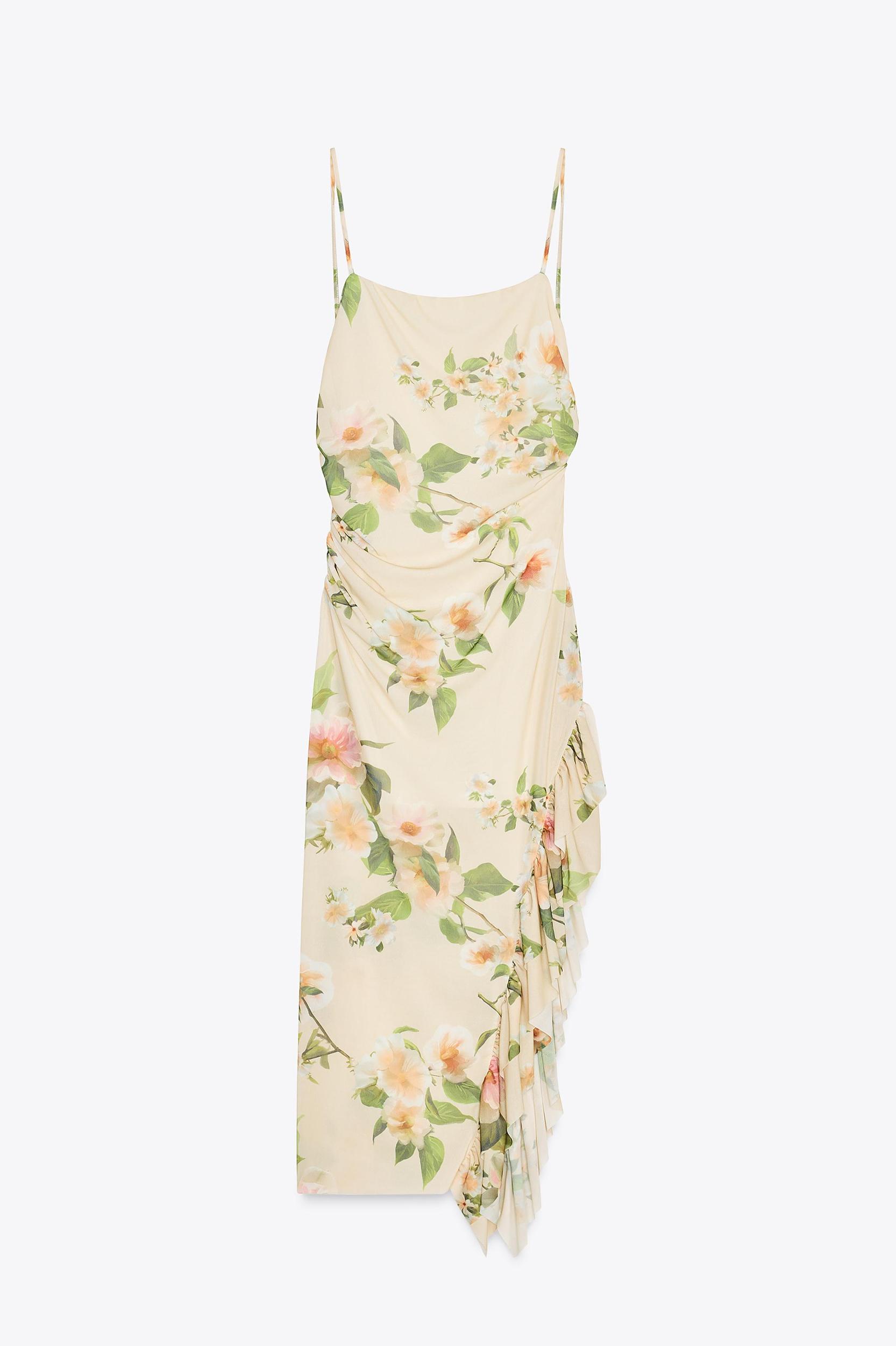 FLORAL PRINT RUFFLED DRESS Product Image