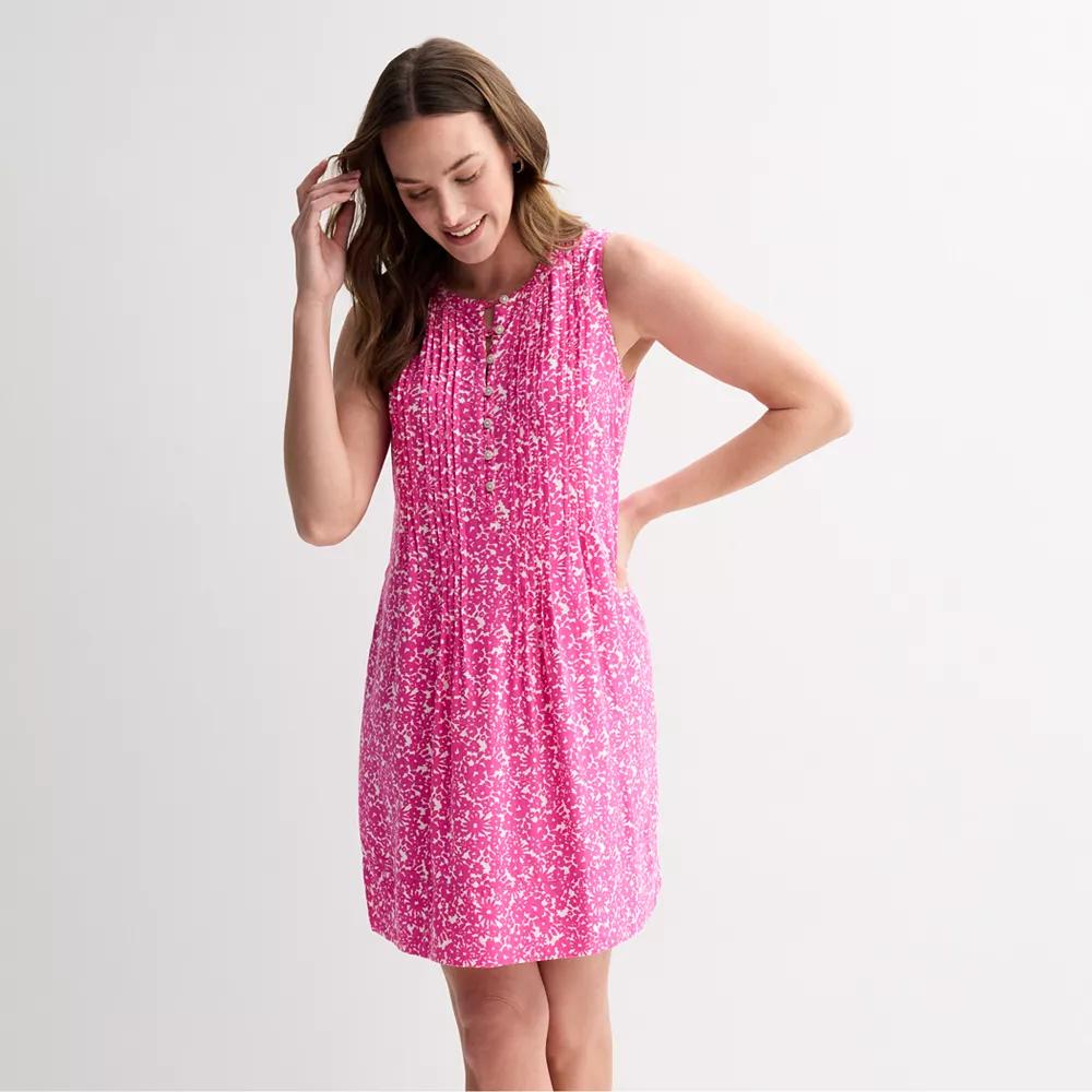 Petite Sonoma Goods For Life Sleeveless Pintuck Dress, Womens Product Image