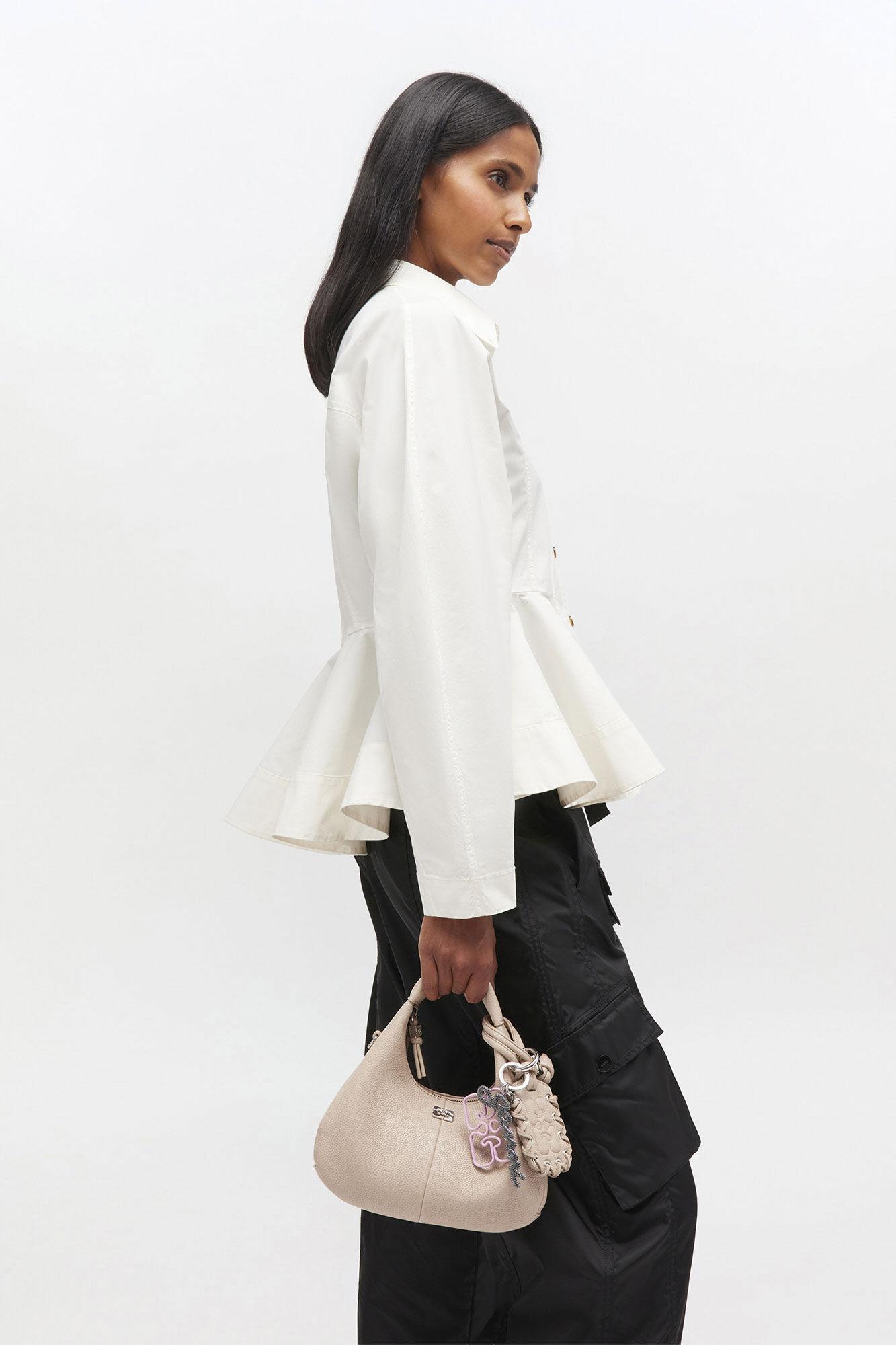 Light Grey Mini Hobo Bag Product Image