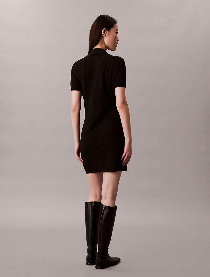 Tech Knit 1/4 Zip Mini Sweater Dress Product Image