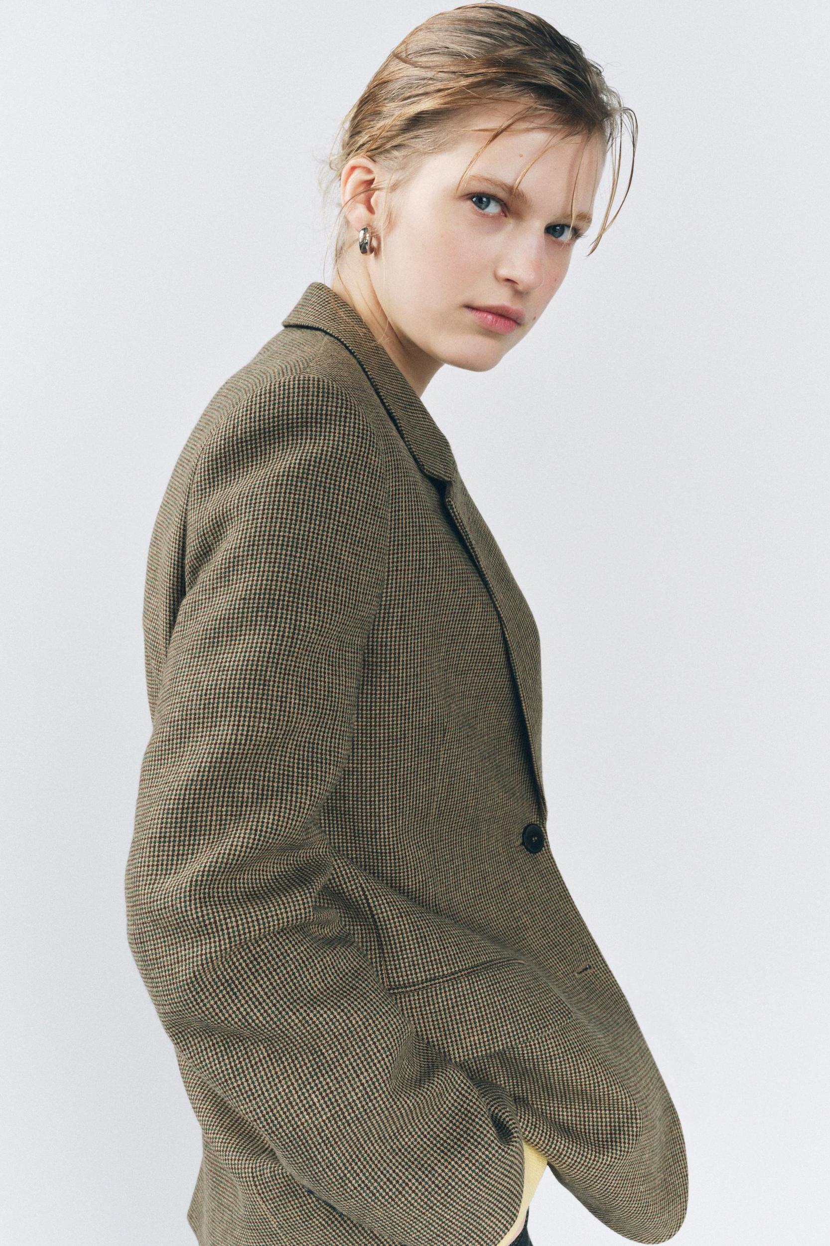 CHECKERED BLAZER ZW COLLECTION Product Image