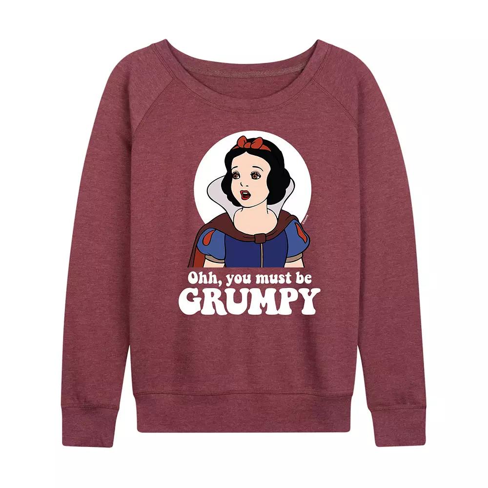 Disney's Snow White and the Seven Dwarfs Women's Grumpy French Terry Long Sleeve Tee, Girl's,  Product Image