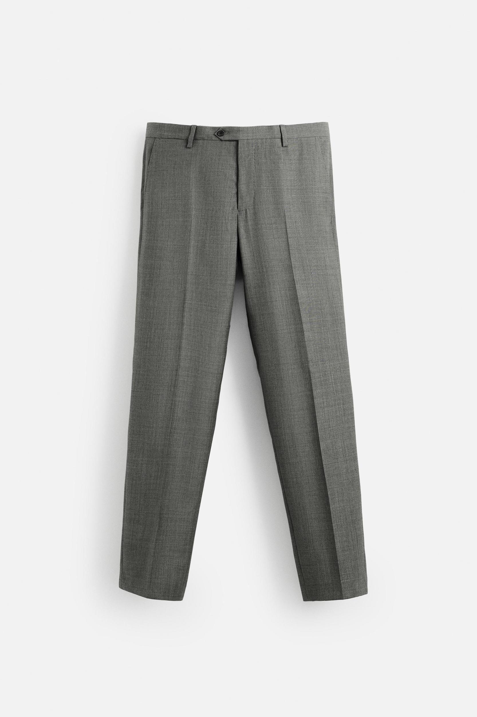 100% WOOL STRUCTURE SUIT PANTS Product Image