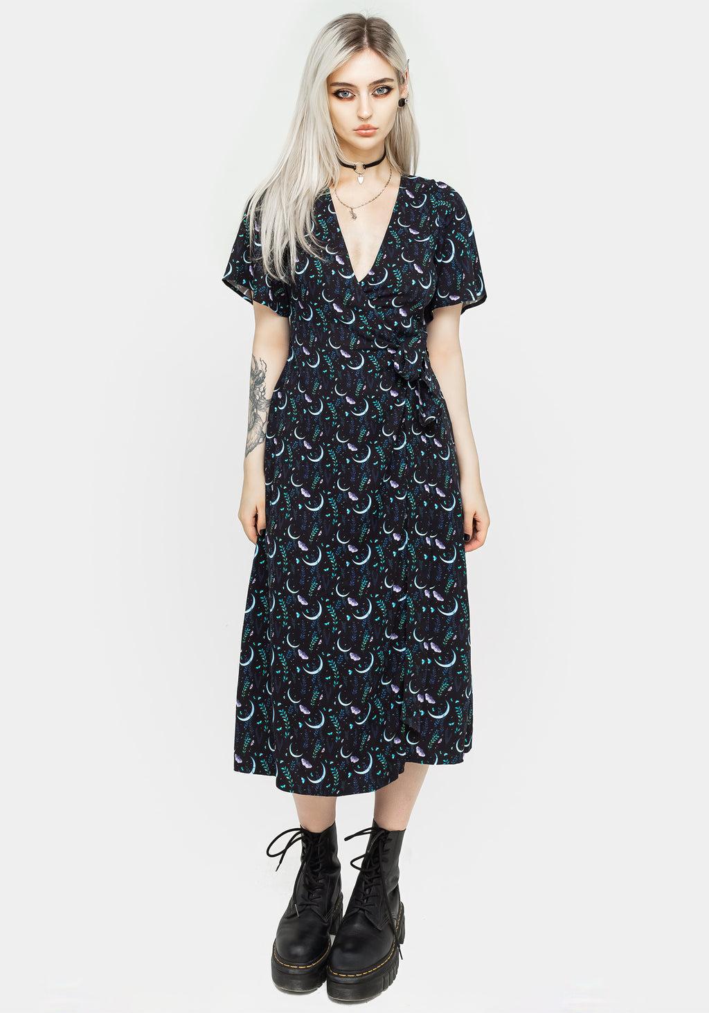 Diana Moon Moth Midi Dress Product Image
