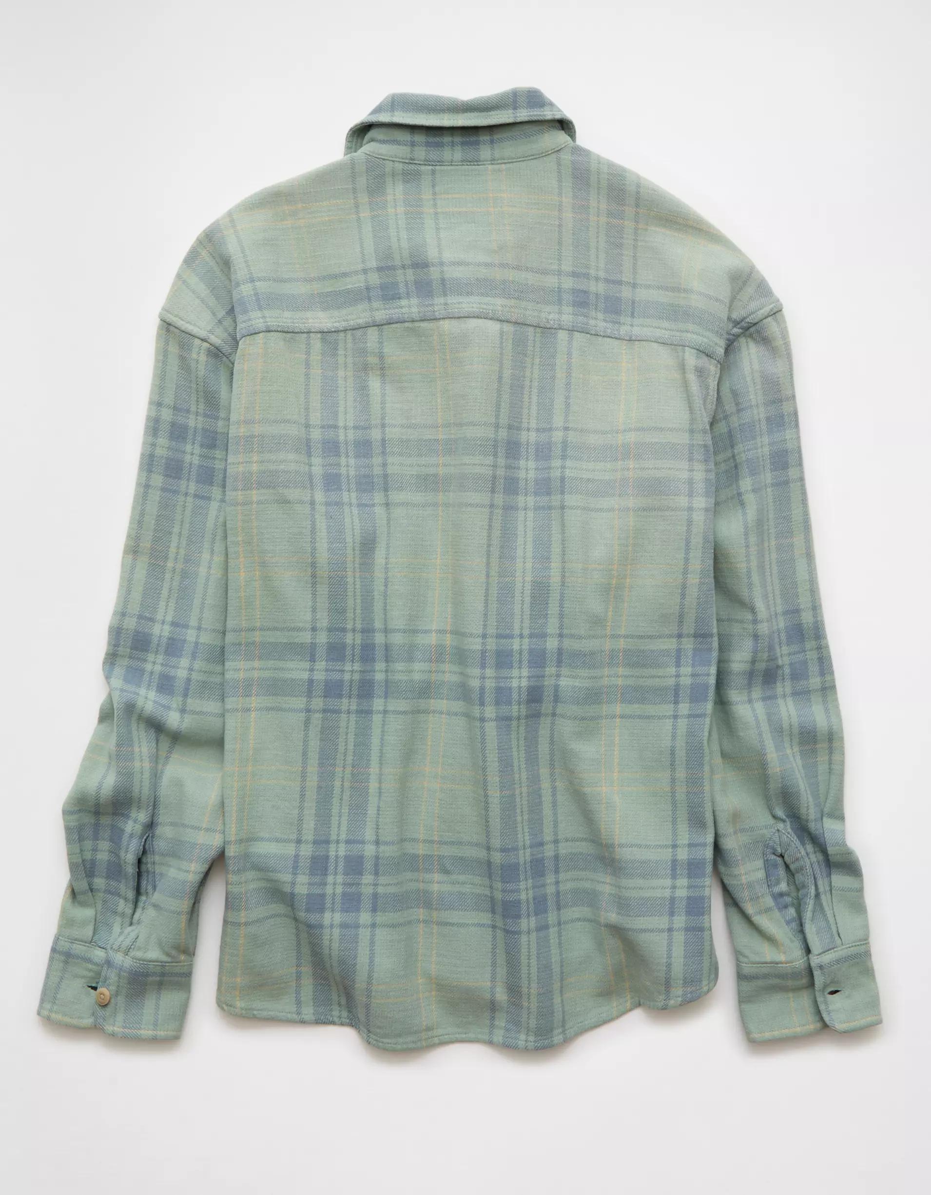 AE Boxy Flannel Shirt Product Image
