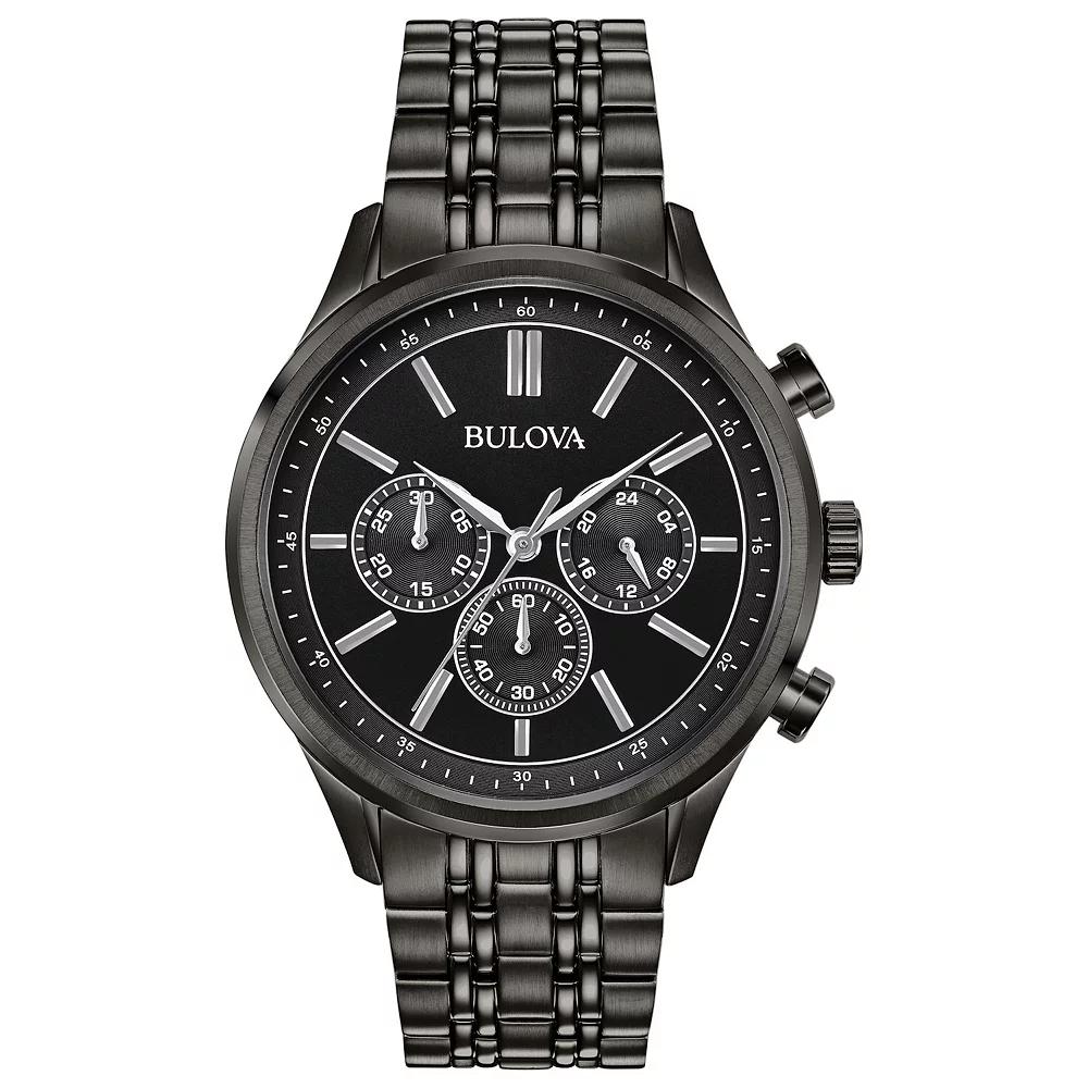 Bulova Men's Sport Black Ion-Plated Stainless Steel Chronograph Watch - 98A217,  Product Image