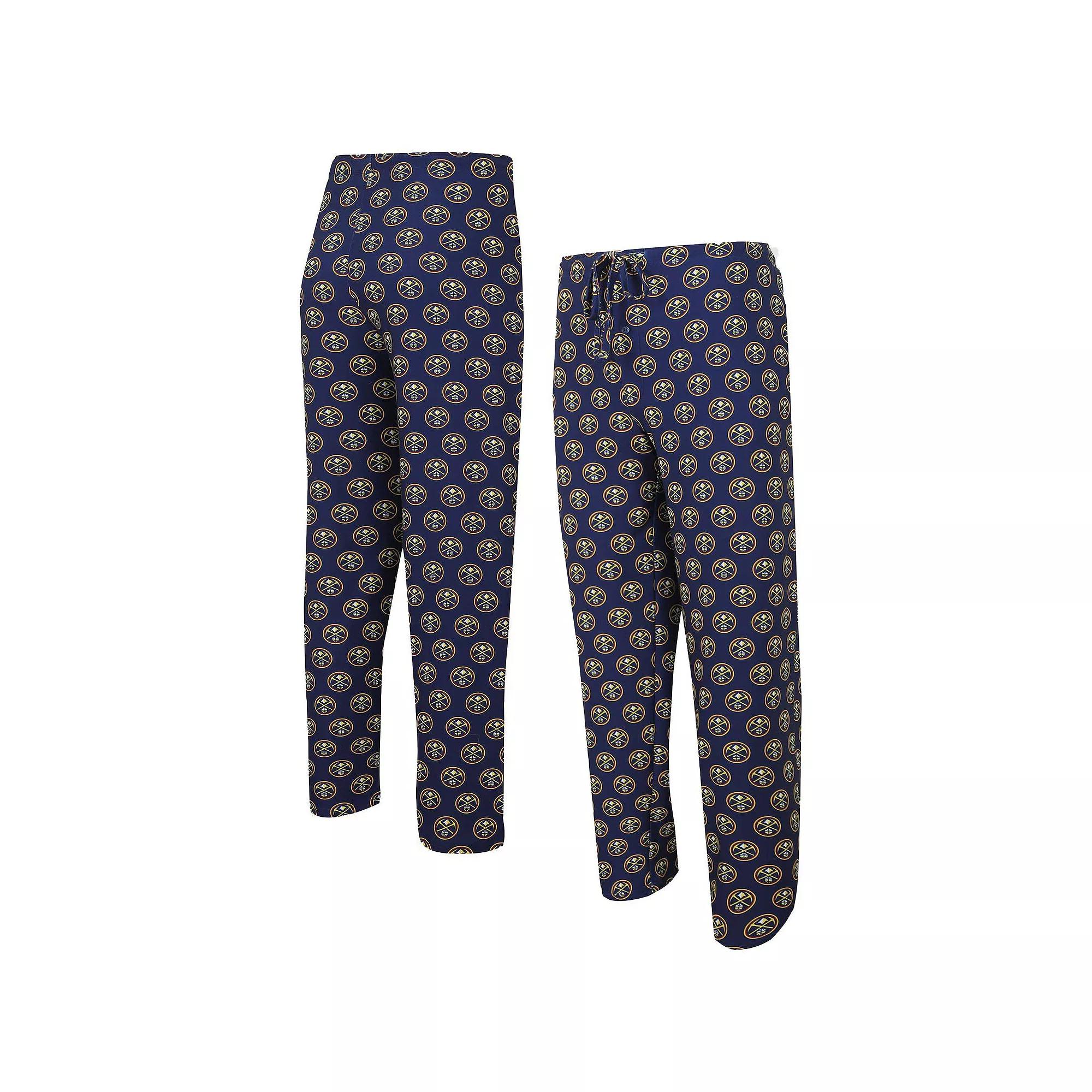 Men's Concepts Sport Navy Denver Nuggets Gauge Allover Print Pants,  Product Image