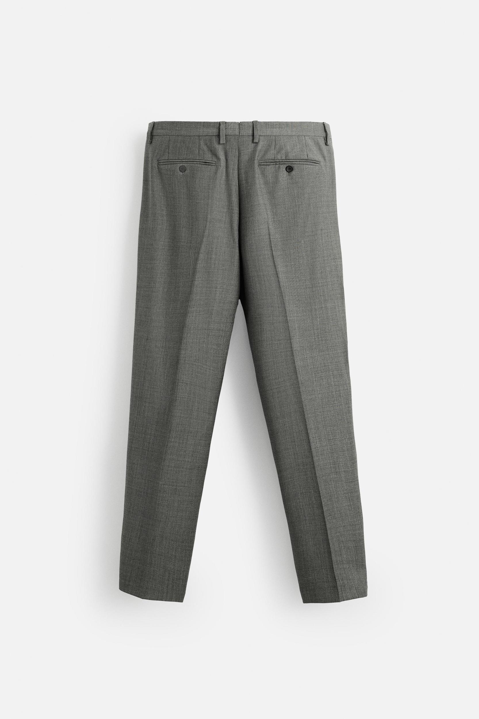 100% WOOL STRUCTURE SUIT PANTS Product Image